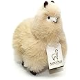 AlpacaNext Llama Stuffed Animal – 9 inch. Cute, Soft and Cuddly Alpaca Plush Toy Handcrafted on Real Alpaka Natural Fur (9 inches, Beige)