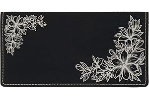 CAROUSEL CHECKS INC. Floral Filigree Laser Engraved Leatherette Checkbook Cover