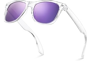 LEICO FASHION Kids Polarized Retro Sunglasses for Boys Girls Age 3-12 Shatterproof UV Protection Toddler Children Sun Glasses