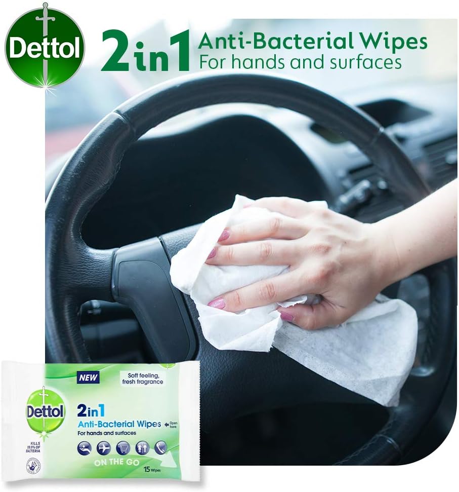 Dettol Antibacterial Hand Wipes, Fresh Scented, 135 Wipes (15 x 9pck) Antiseptic, Disinfectant, Travel Hygiene - Image 5