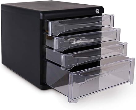 Gabinete De Archivo De 4 Capas Caja De Almacenamiento De Escritorio