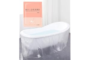 QIJING Disposable Bathtub Liner, Portable Large Bathtub Liner, 10 Packs of Plastic Bathtub Covers, Individually Wrapped Batht