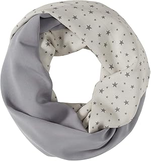 2HEARTS Still-Schal Dots We Love Basics - doppellagiger Loop-Schal zum Stillen aus reiner Viskose - Seite 1 unifarben, Seite 2 mit Muster