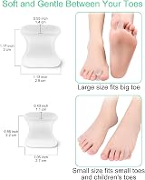 PGRODE 12 Pack Gel Toe Separators 6S 6L Soft Silicone Bunion Spacers view 2