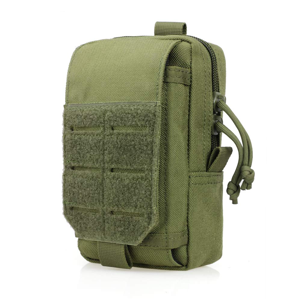 WYNEX Tactical EDC Pouch, Molle Utility Pouches Gadget Organizer Phone Holder Waist Pack IFAK Bag Smartphone Pouch Tool Holster Pocket Gadget Waist Pack Army Green