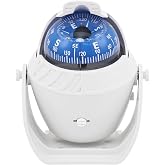 Sea Marine Compass with Mount Compasses Ball Waterproof for Boat Caravan White Sea Marine Compass with Mount for Boat Caravan Truck Car Navigation Compass Boat Sea Marine