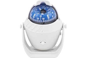 MACHSWON Sea Marine Compass with Mount Compasses Ball Waterproof for Boat Caravan White Sea Marine Compass with Mount for Boat Caravan Truck Car Navigation Compass Boat Sea Marine