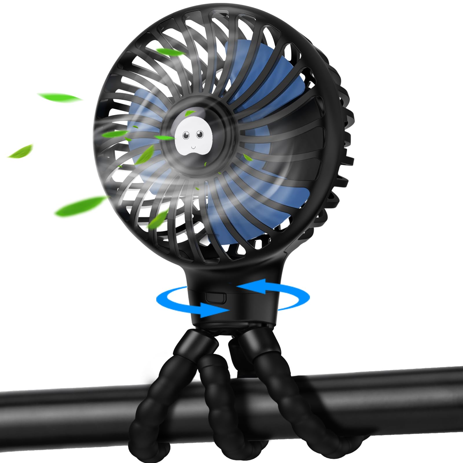 Photo 1 of TAECCL Mini Handheld Stroller Fan with Flexible Tripod, Battery Operated Baby Fan Adjustable 3 Speeds Personal Portable Fan, Car Seat Fan for Crib Bike Treadmill Golf Cart Travel