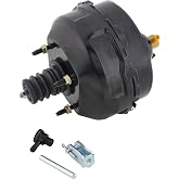 Speedway Motors 9 Inch Dual Diaphragm Power Brake Booster, Black Delco-Style Unit with Short Threaded Rod, 3.75 Inch Pushrod Length and GM 3-3/8 Inch Square Firewall Bolt Pattern