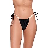 Sports Illustrated Womens String Tie Side Tanga Bikini Bottom