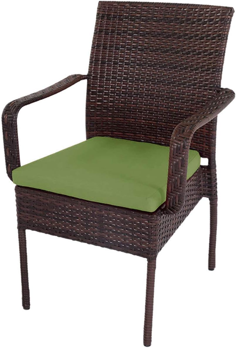 green patio cushion on Amazon Com Uheng 6 Pack Patio Outdoor Chair Cushions With Ties Seat Pads Mat Waterproof Removable Cover Comfort Memory Foam Nonslip For Garden Deck Picnic Beach Pool 18 X 18 Green Garden