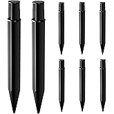 8 Pack Reinforced Ground Stakes, 0.83" x 8.27" Solar Lights Spikes, ABS Plastic Replacement Nails for Solar Pathway Lights Spot Lights Torch Lights Garden Lights