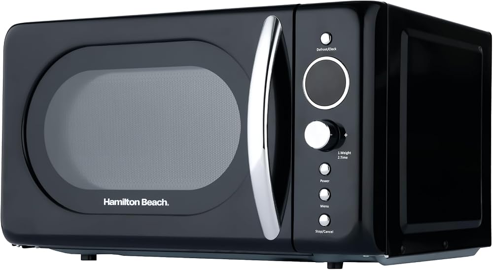 Hamilton Beach Retro Microwave 20L 700W Digital LED 8 Pre-set Black HB70H20B