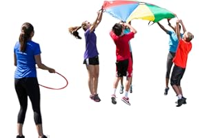 Sportime GripStarChute Parachute with 8 Handles, 6 Feet, Multiple Colors