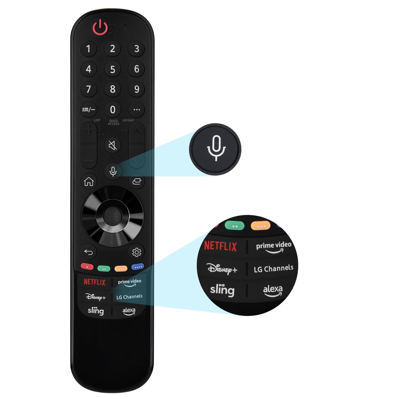 Photo 1 of Magic Remote Compatible for LG Smart TV,Universal Replacement Magic Control for 2019 to 2023 LG TV,Compatible AN-MR23GA/23GN,AN-MR22GA/22GN,AN-MR21GA,for UHD OLED QNED NanoCell 4K 8K Models