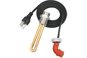 NTSUMI Engine Block Heater Replace 3500043 Fit for Ford Mercury Lincoln International Caterpillar Detroit Diesel Hino Mack Nissan, 3/4" NPT Thread 120 Volts 1000 Watts