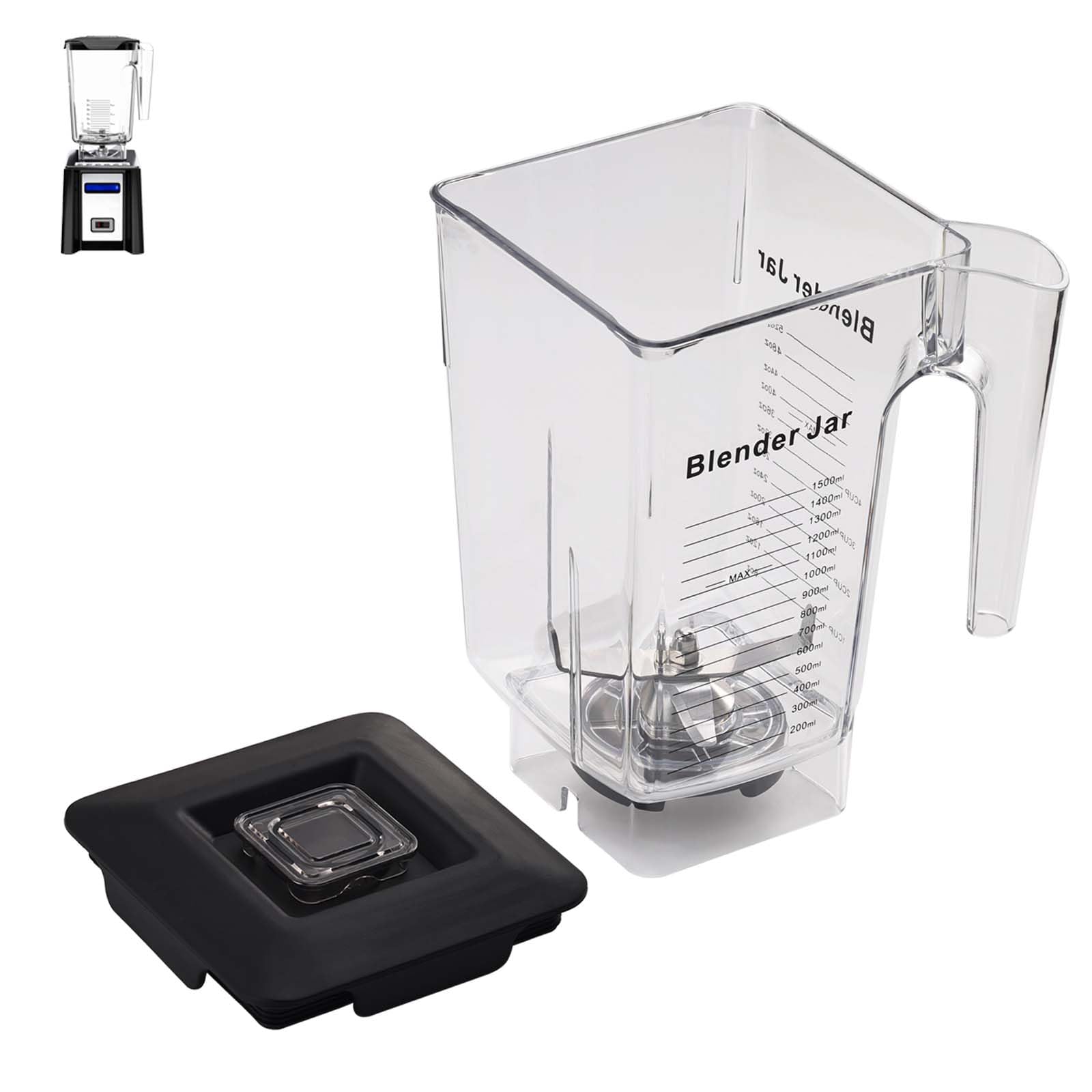Photo 1 of EastFune 90oz WildSide+ Jar for Blendtec, replace 570 575 625 650 725 759 800 825 885 etc, wide compatible with Classic/Designer/Professional/Commercial Series Container Pitcher Cup