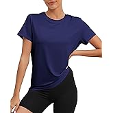 KevaMolly Workout Tops for Women UPF50+ Breathable Loose Fit Yoga T Shirts Short Sleeve Running Gym Athletic Tee Top