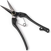 Wablade Japanese Pruning Scissors for Buds &amp; Flowers, 8.2 in, Made in Japan | Double-Edge Japanese garden shears for buds, flowers &amp; soft stems; clean controlled cuts up to 0.2" (5 mm), forged steel tool