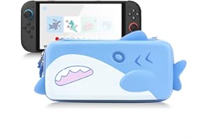 GeekShare Portable Carrying Case Compatible with Switch 2 (2025), Hard Storage Bag with 12 Game Card Slots, Cute Travel Case for Switch 2 Console and Accessories, Shark