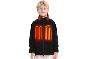 Venustas Kids Heated Fleece Jacket with Battery, Boys Youth Electric Heated Coat for Winter