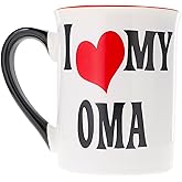 Cottage Creek Gifts for Women, 16oz. Ceramic I Love My Oma Coffee Mug, Gift Boxed Coffee Cup, Tea Mug, Gifts for Grandma, Nana, Mom, Mimi