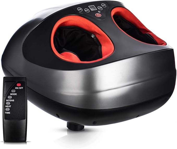 LIVIVO Electric Shiatsu Foot Massager with Air Bag Compression & Soothing Heat Remote Control
