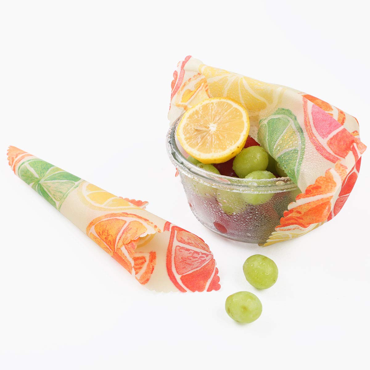 POWERbeast Beeswax Wrap Reusable Organic Beeswax Food Packaging Eco Friendly, Zero Waste, Alternative to Cling Film, Washable Reusable Wax Food Wrap - Set of 3 (Large, Medium, Small)