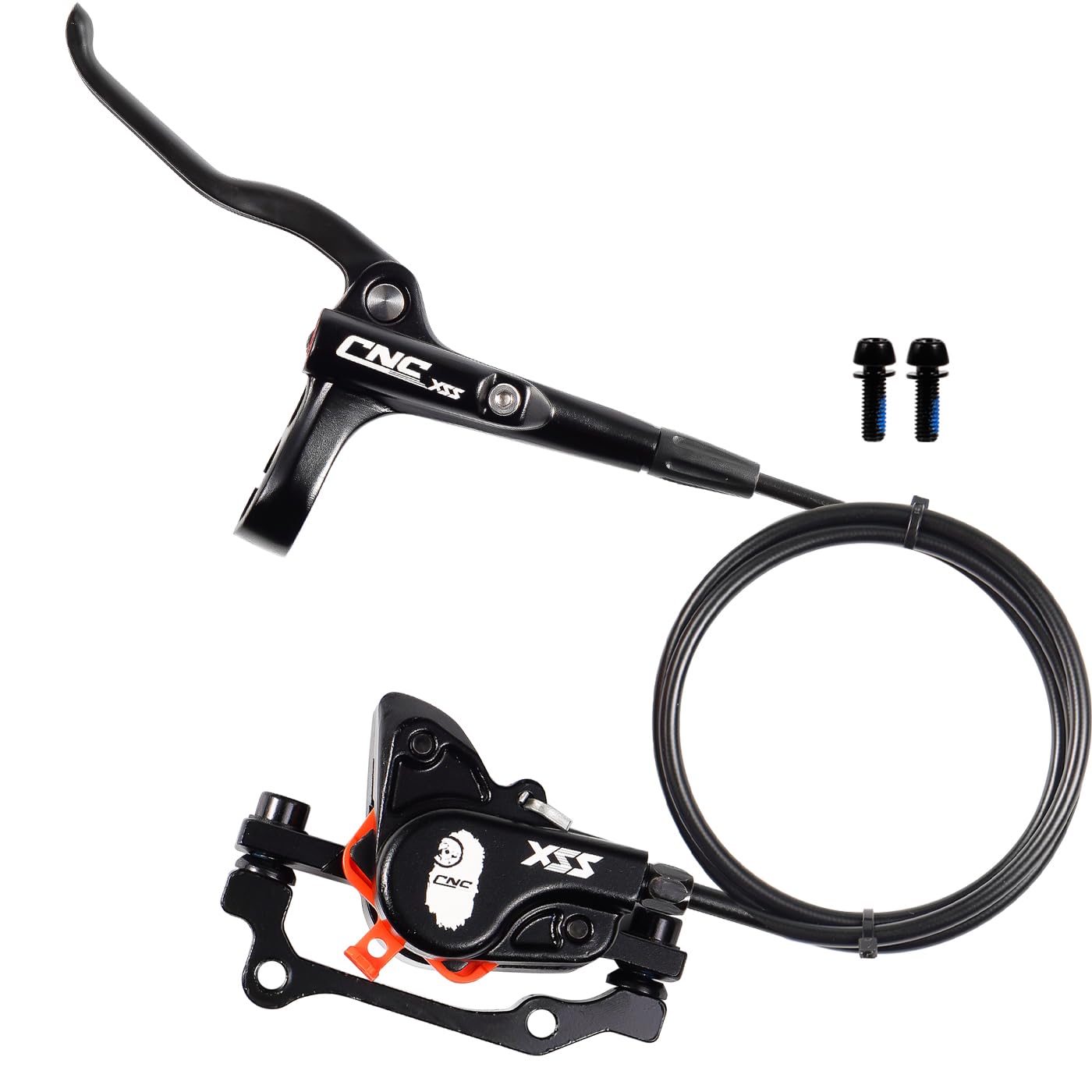 CNCLOL Mountain Bike Hydraulic Disc Brakes,MTB Hydraulic Brakes Front（Right） 800mm/Rear（Left） 1450mm For Bicycle/Road/Gravel/BMX/Push Bike hydraulic brake.
