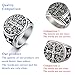 LAOYOU Men's St Benedict Ring Stainless Steel Christian Mens Catholic Saint Benedict Exorcism Rings Gift Cross Demon Protection Ghost Hunter CSPB for Men Son Dad Boyfriend Vintage Antique Size 8