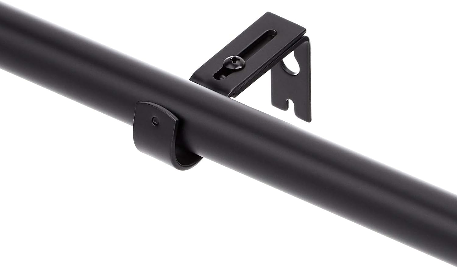 Amazon Basics 2.5 cm Curtain Rod with Square Finials, 91 to 183 cm + 35