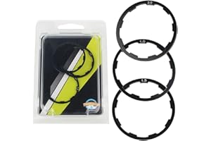 Bike Cassette Spacer Set, 3PCS Flywheel Spacer 1mm 1.5mm 2mm Aluminium Alloy Cycling Flywheel Hub Spacer Bottom Bracket Axle 