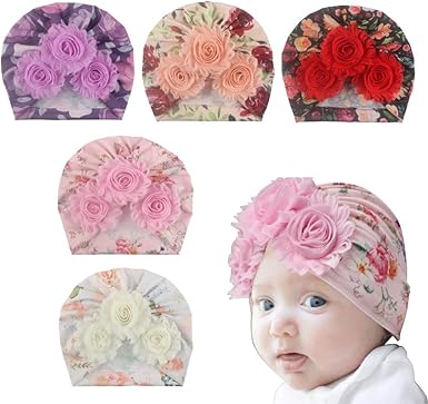 infant flower hats