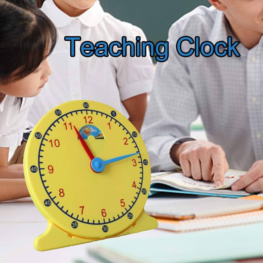 Homotte Learning Clock POHOVE Time Teaching Clock Large 12″ Classroom Demonstration Night And ...