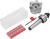 LiebeWH MT3 FMB27 Face Milling Cutter Holder Set BAP 400R 80 27 6T Mill w/ view 2