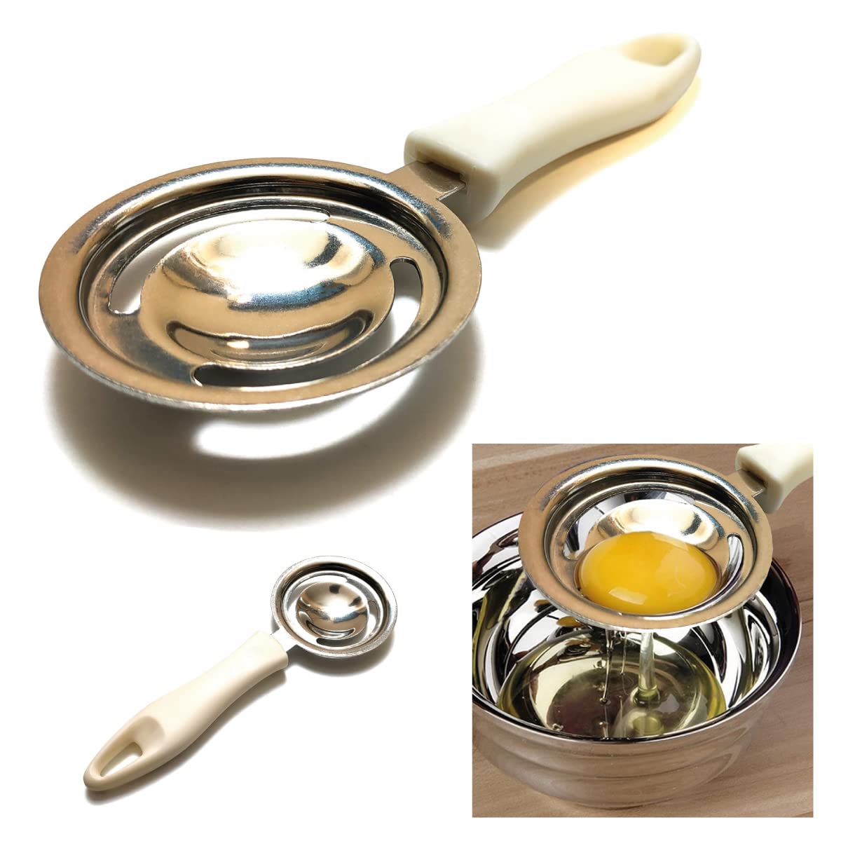 Egg Separator Egg Egg Yolk Stainless Steel Separator Egg Extractor White Yellow