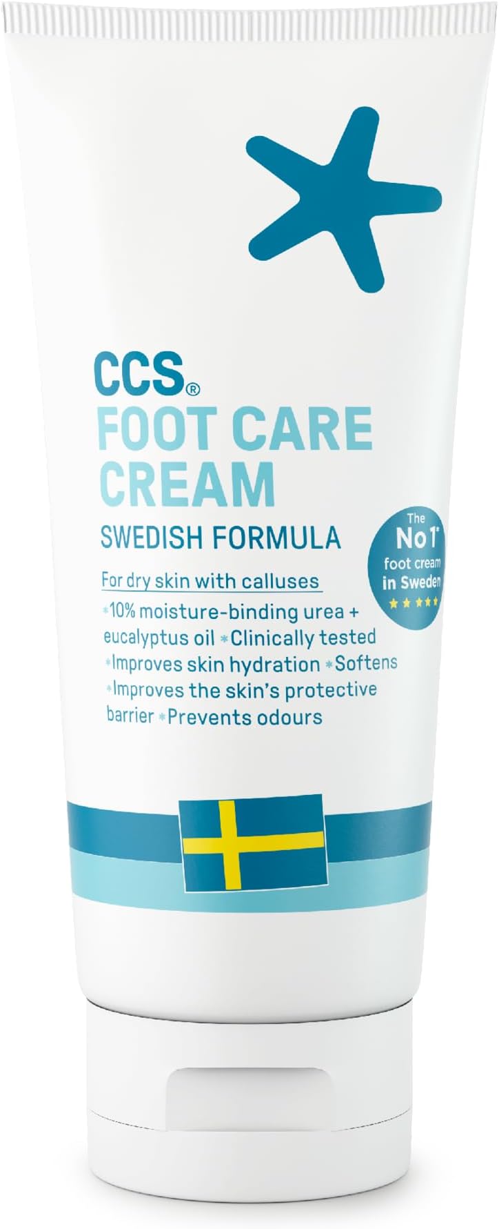 CCS Professional Foot Cream 175ml - Dry Callused Feet, 10% Urea, Eucalyptus,