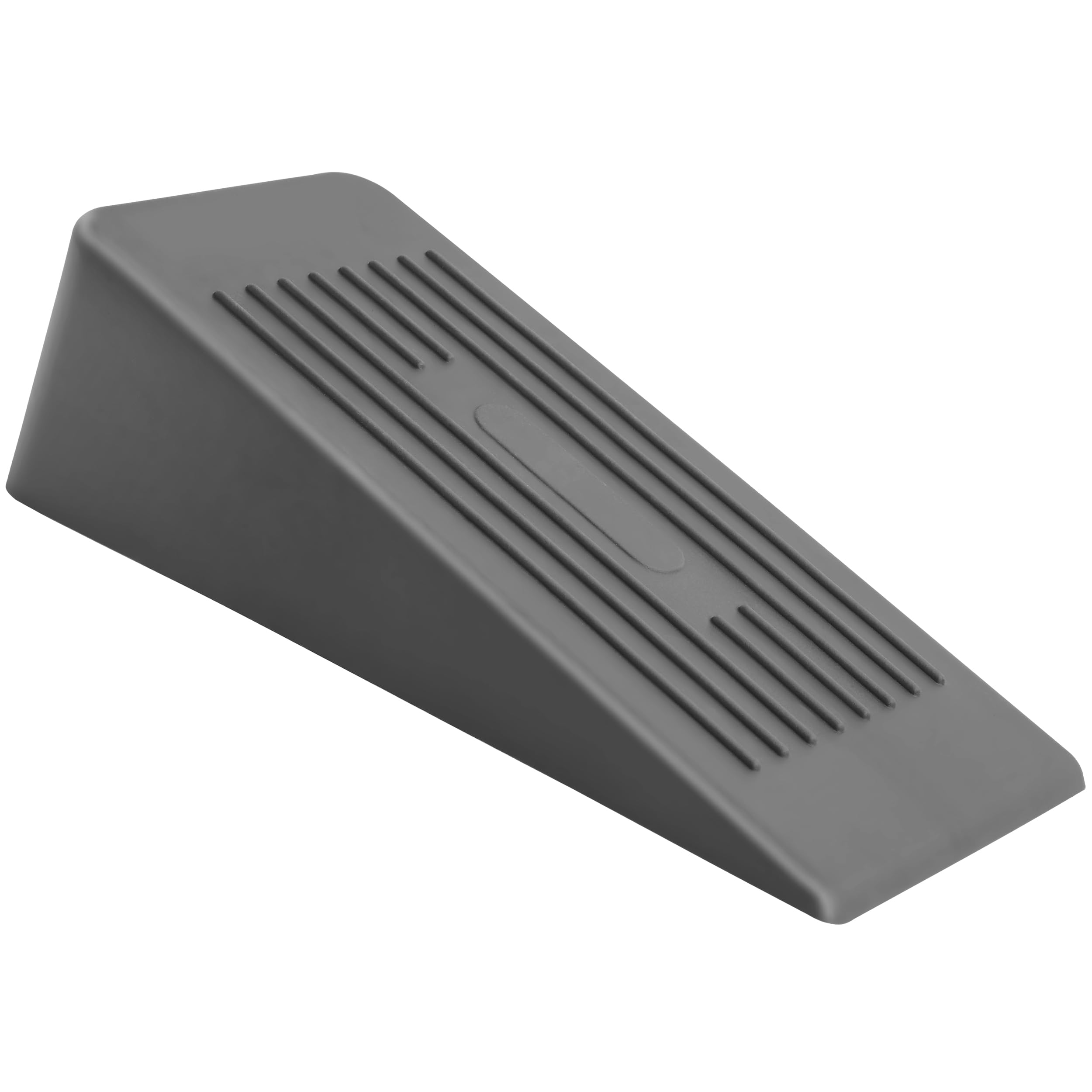 Premium Zinc and Rubber Door Stop, Anti-Skid, Heavy Duty Door Stoppers for Floor with Superior Grip for All Floor Types, Black Door Wedges Indoors, 2 Pack (Grey-Rubber, Pack of 1)