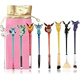 Cute Fairy Makeup Brush Set, WeChip 9PCS Wizard Wand Makeup Brushes Gifts for Women