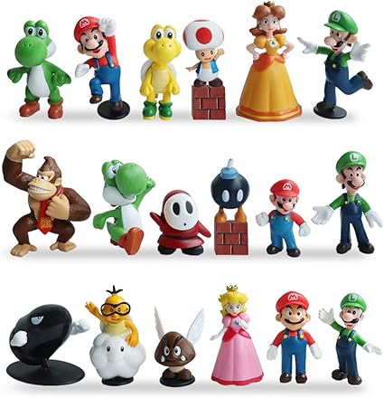 Amazon Com Hxdzfx 20 Pcs Super Mario Cake Topper Decorations