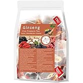 ANGEFUYO Ginseng Five Treasure Tea, Herbal Tea for Energy & Kidney Support, Natural lulutox liver detox tea with Herbal Blend for Men & Women, No Additives, Caffeine-Free Wellness Tea