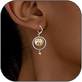 Gold Leverback Earrings for Women Sliver Hammered Disc Dangle Earrings Handmade Circle Geometric Leverback Earrings Hypoallergenic Jewelry Gifts for Women