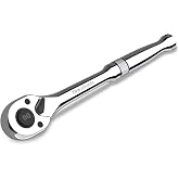DURATECH 1/4-Inch Drive Ratchet, 90-Tooth Quick-Release Ratchet Wrench | Reversible, Cr-V Made, 4&deg; Swing, Full Polished, Professional Socket Wrench for Men Women Stocking Stuffers for Men Women