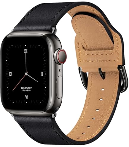 Amazon.com: MNBVCXZ Genuine Leather Band Compatible with Apple