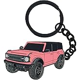glahorse For Ford Bronco Keychain,4 Door Metal Keychain For Ford Bronco Accessories 2021 2022 2023