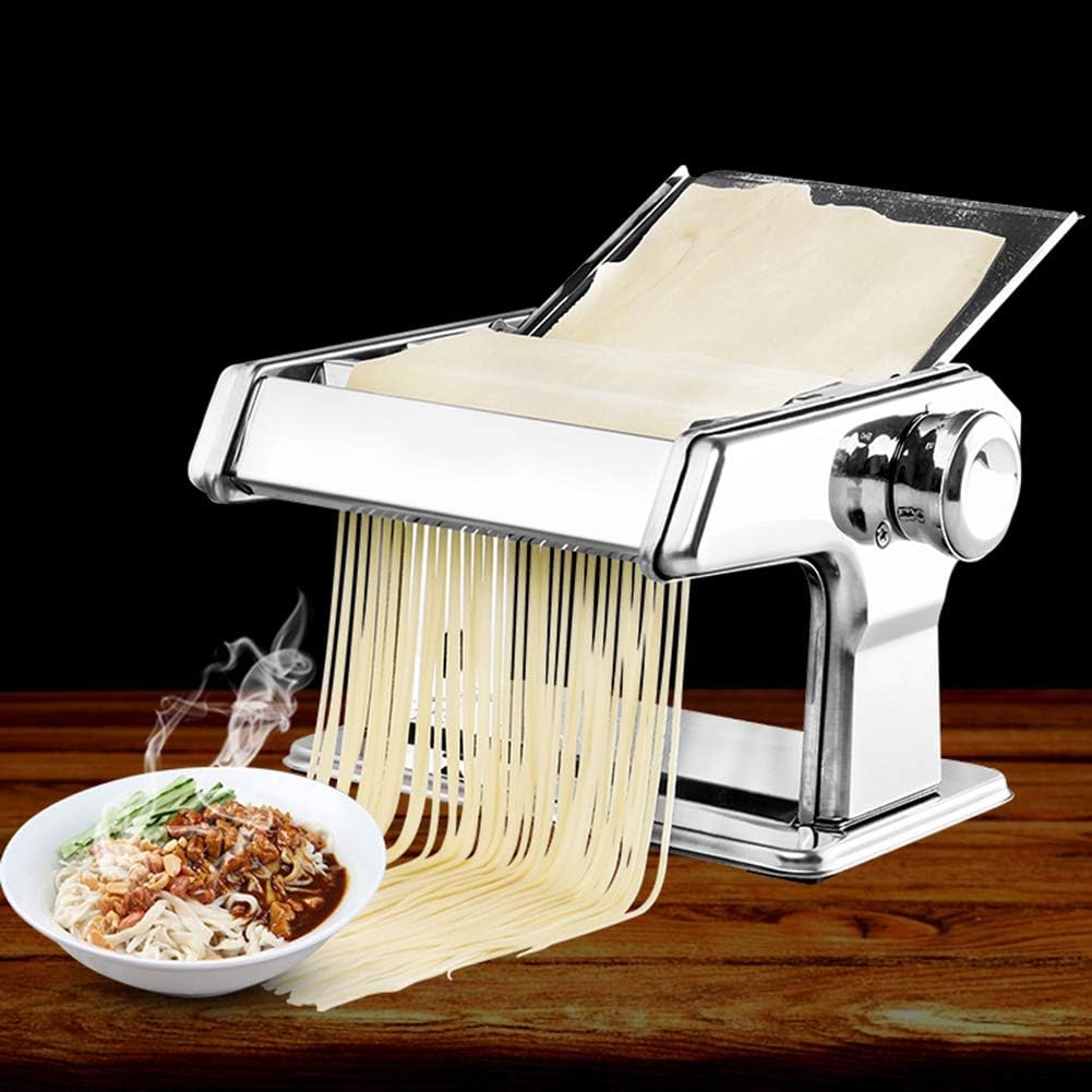 Stainless Steel Manual Electric Pasta Machine, Dual Use, Handmade Noodle Maker, Noodle Press Machine, Dough Cutter Roller
