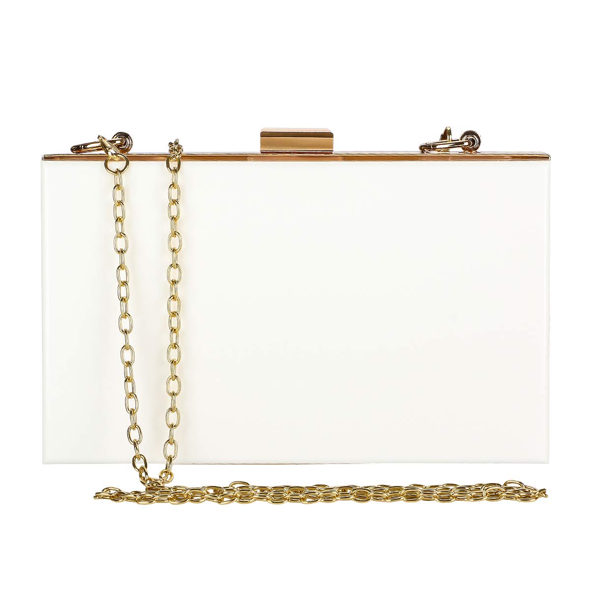 SharPlus Women Cute Acrylic Box Clutch Purse Decorative PVC Evening Handbags Shoulder Cross-Body Bag for Bride Wedding Party