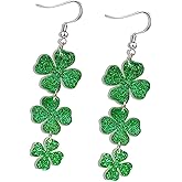 St Patricks Day Earrings for Women Green Shamrock Irish Dangle Earrings for Women St Patricks Day Accessories for Festival