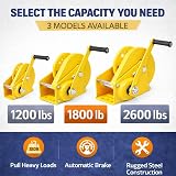AIM Tools 1200LB Hand Winch Manual Crank Ratchet Gear Auto Brake Boat Trailer view 6