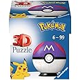 Ravensburger 3D Puzzle 11564 - Puzzle Ball Pokémon Pokéballs - Master Ball - [EN] Master Ball - 54 Pieces - for Pokémon Fans from 6 Years